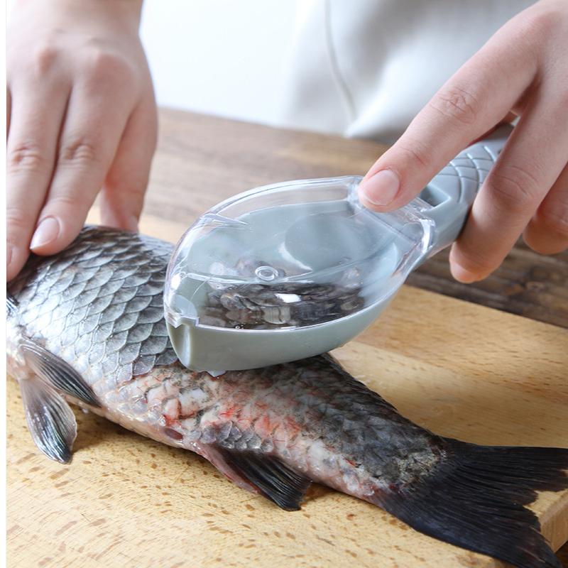 Εργαλείο Καθαρισμού Ψαριών και Απολέπισης Με Δοχείο Συλλογής Fish Scale Scraper